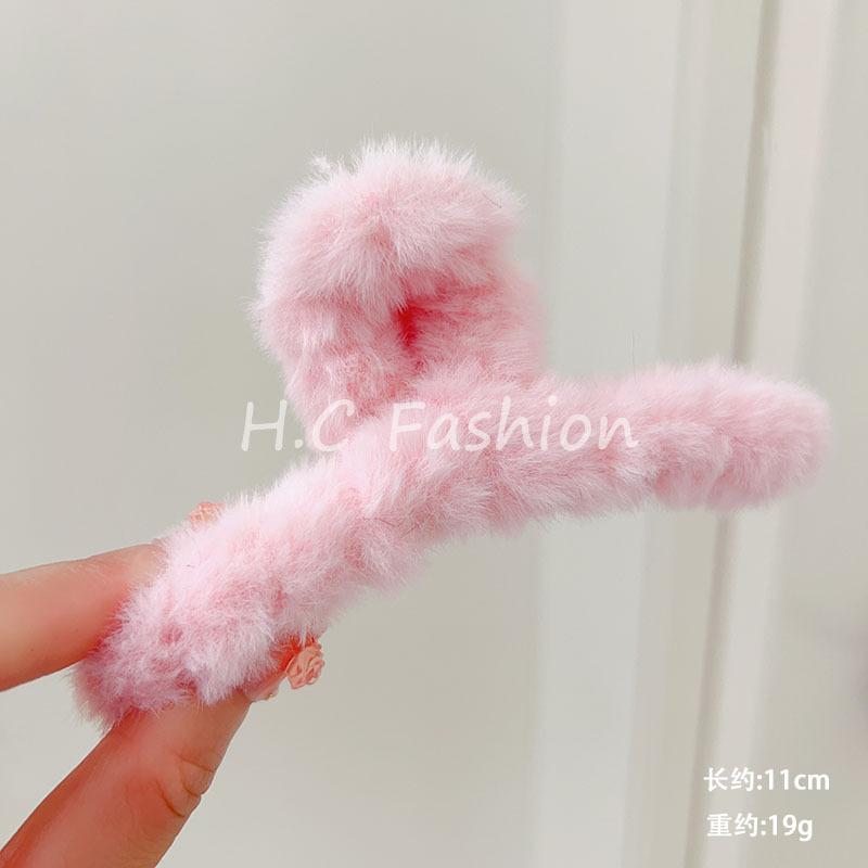 Plush Hair Clip, Furry Hair Clip, Large Hair Clip,  Back Head Hair Clip