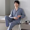 Pure Cotton Pajamas Men'S Spring And Autumn Autumn Cotton Long-Sleeved Casual Men'S Loungewear Autumn And Winter Thin Large Size Suit