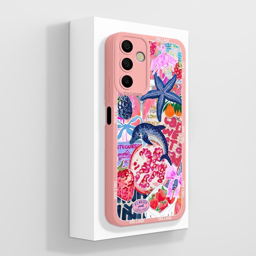 For Samsung Galaxy A15 A16 A14 M15 M16 F13 F15 Cover Case Cute Cartoon Astronaut Pattern Liquid Silicone Anti Drop Protective Shell For Samsung Casing