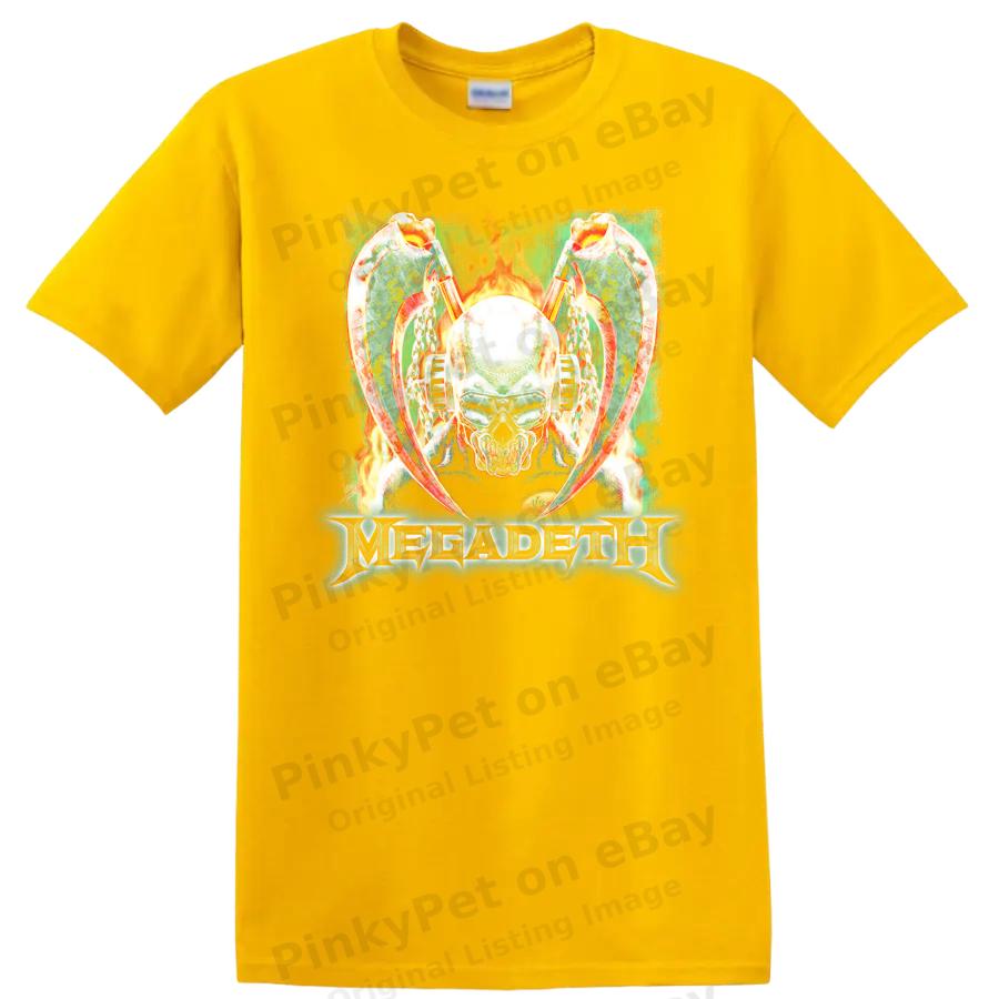 Skull Graphic Design Heavy Metal Music Fan T Shirt Cool Rock Tee