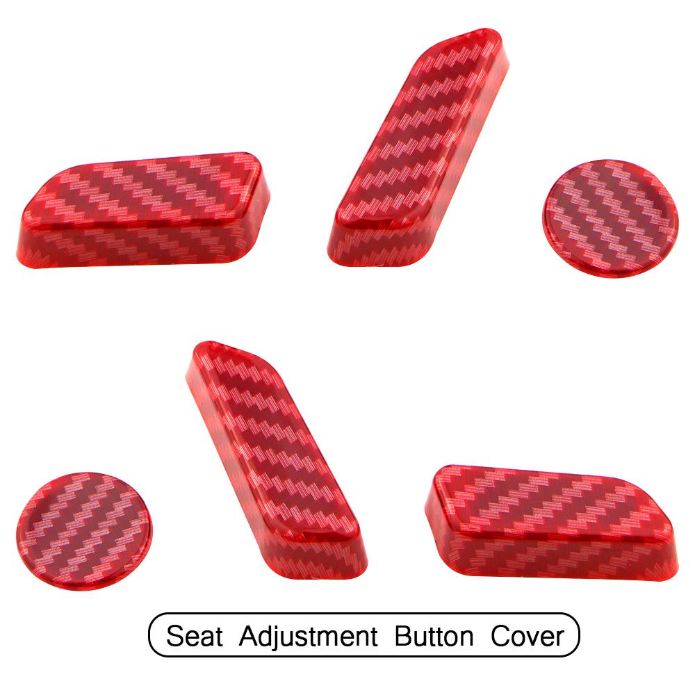 Lot de 6 housses de protection pour bouton de réglage de siège de voiture pour Tesla Model 3 Model 3 2016 2017 2018