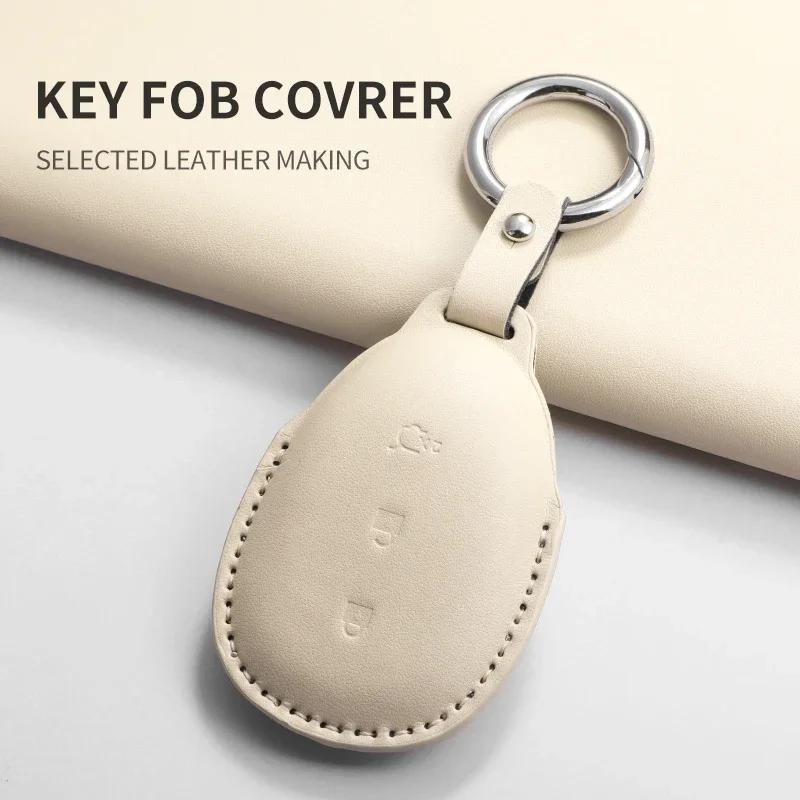 PU Leather Car Key Case Cover Holder Keychain Protective Shell for Changan Qiyuan A07 A05 Q07 Q05 Remote Key Cover