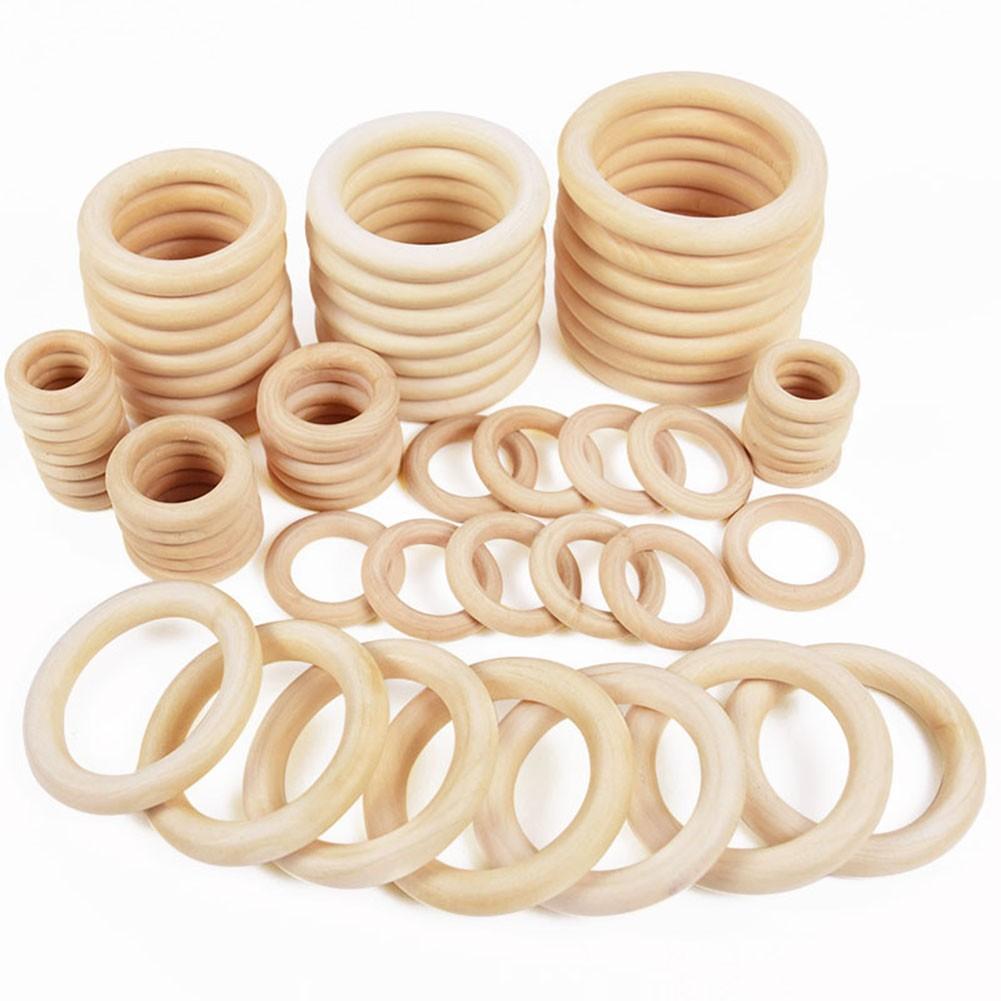 

Wooden Rings Decoration Jewelry Making Multiple Sizes 5*1cm