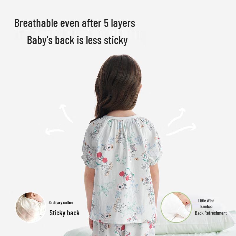 YEEHOO Kids' Summer Breathable Loungewear Set