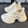 Daddy Shoes Women's 2025 New Spring and Summer Thick Sole Inner Height Increase Women's Shoes Casual Sports Little White Shoes Mesh Breathable