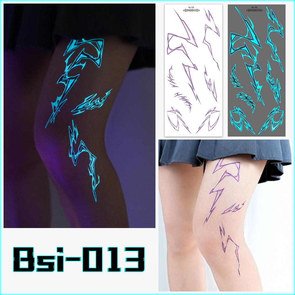 Glow Lightning Veins Kpop Girl Group Waterproof Temporary Tattoo Stickers