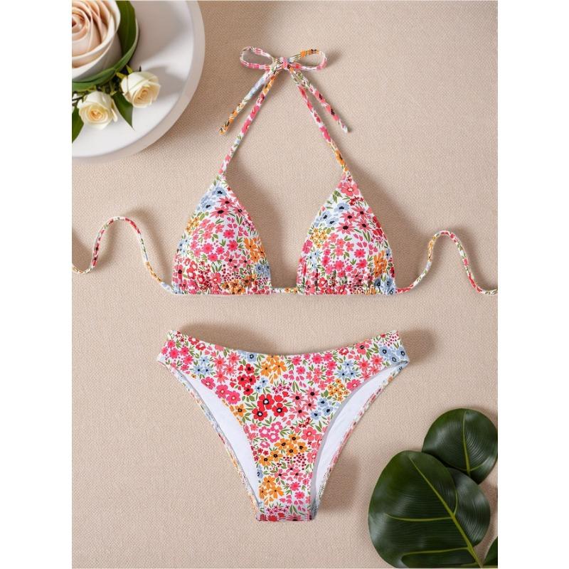 New pit strip triangle cup lace-up sexy bikini swimsuit swimsuit women