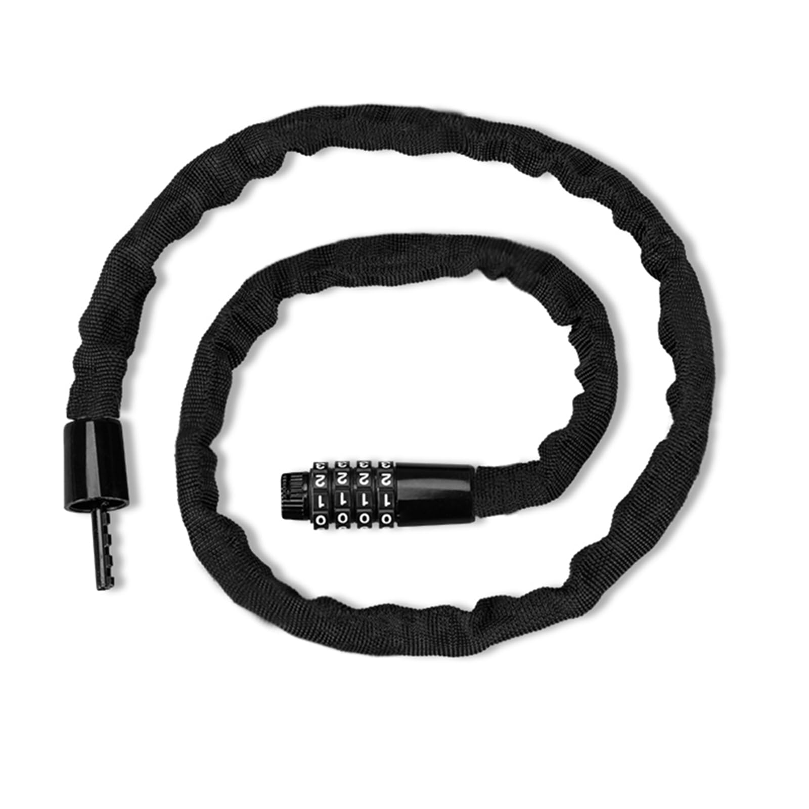 

LUNZMA Bike Chain and Black Lock, Anti-Theft Lock, 95±3cm Long, Compact, Lightweight, Durable, (4mm Diameter)