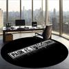 Paok (28) Round Office Rug Decorative Floor Rug for Office Bedroom Living Room and Home Space