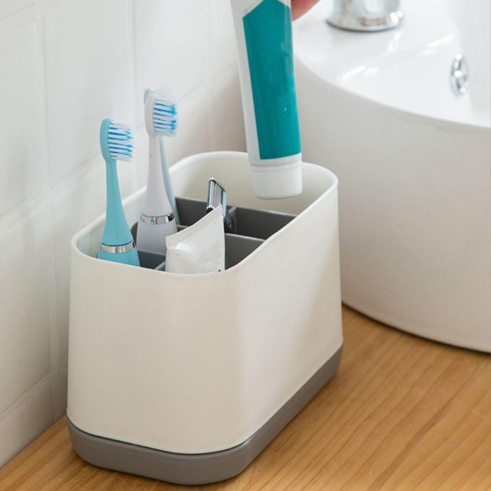 Grid Bathroom Toiletries Storage Rack Multi-function Toothbrush Racks