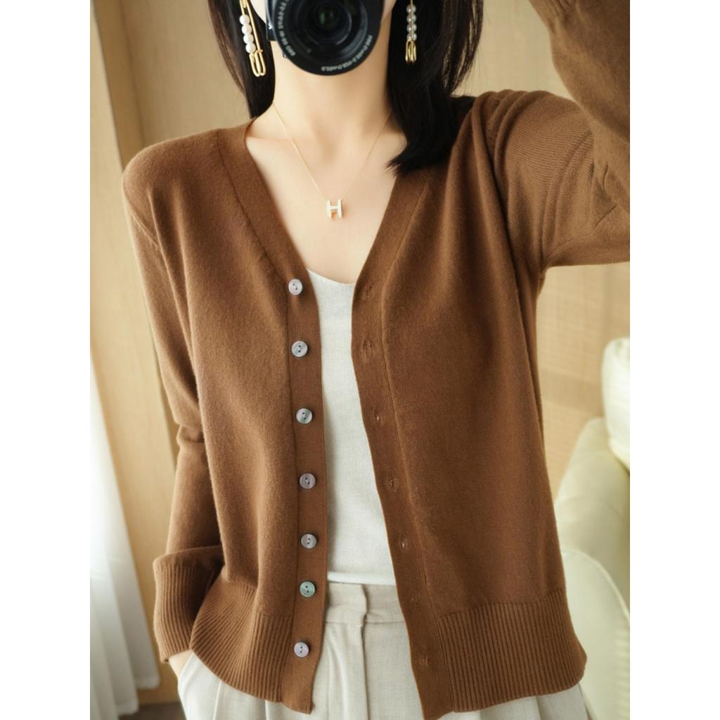 Autumn and Winter Cardigans, Women's Loose Plus Size Knitwear, Women's Tops, Long Sleeved Women's Sweaters
