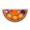 Halloween Semi Circle Banner Decoration with Pumpkin Ghost and Candy Print Suitable for Indoor Outdoor Party Hanging