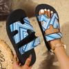 Large Size Platform Slippers Women's Summer New Style Velcro Lightweight Outer Wear Zhuotian Sandals