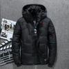 Zimowa męska kurtka puchowa z białego kaczy puchu Ciepła z kapturem Gruba Slim Fit Puffer Kurtka Płaszcz Męski Casualowy Płaszcz Termiczny
