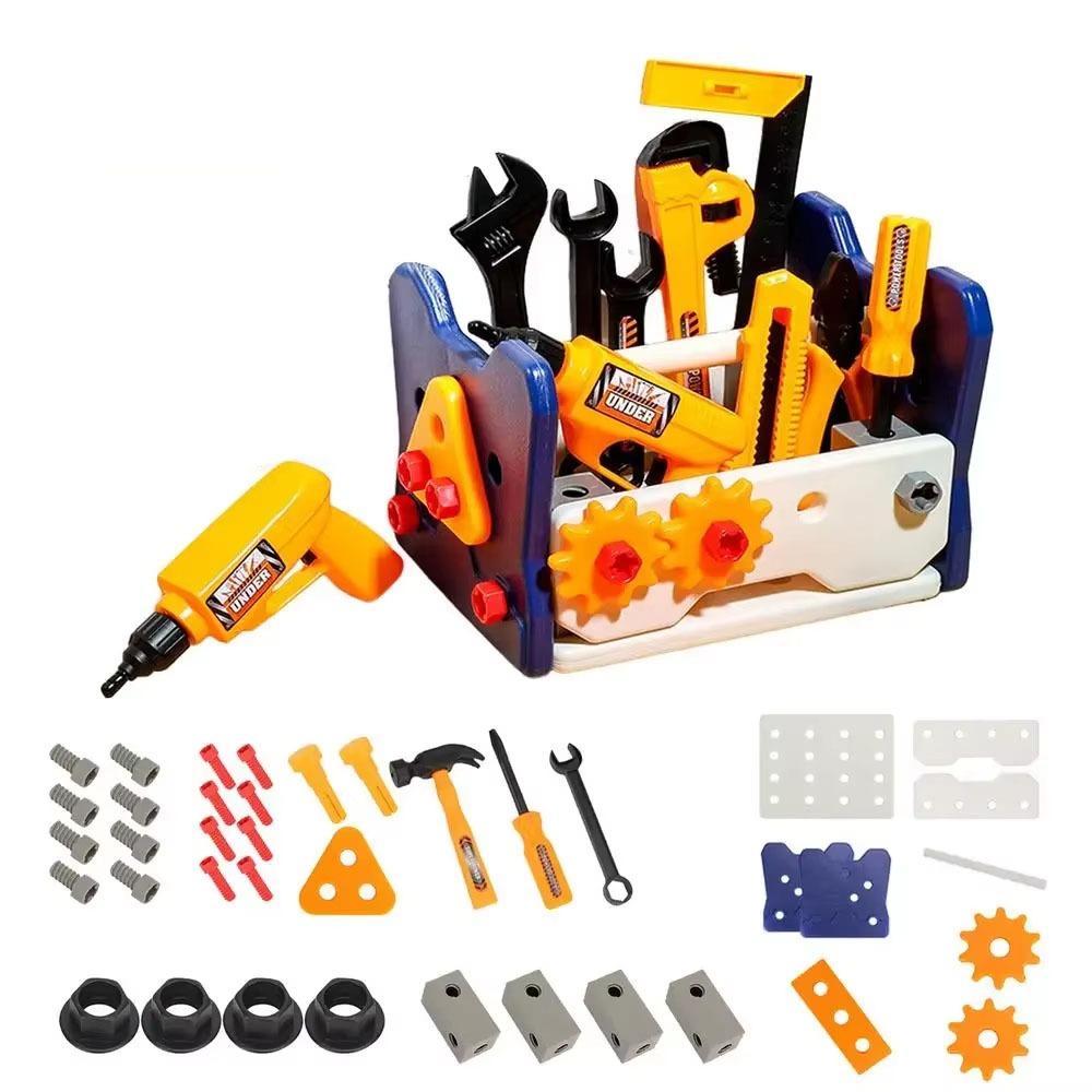 40/56/58Pcs with Screwdrivers Pretend Tools Kit Play Screw Repair Toolbox  for Boys Girls