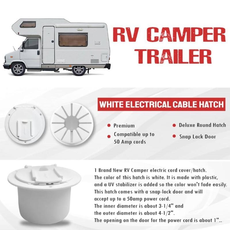 Cable Hatches Round Designs Cable Hatches with Lid Easy Installation Electric Cord Cover for Boat Trailer Campers Truck
