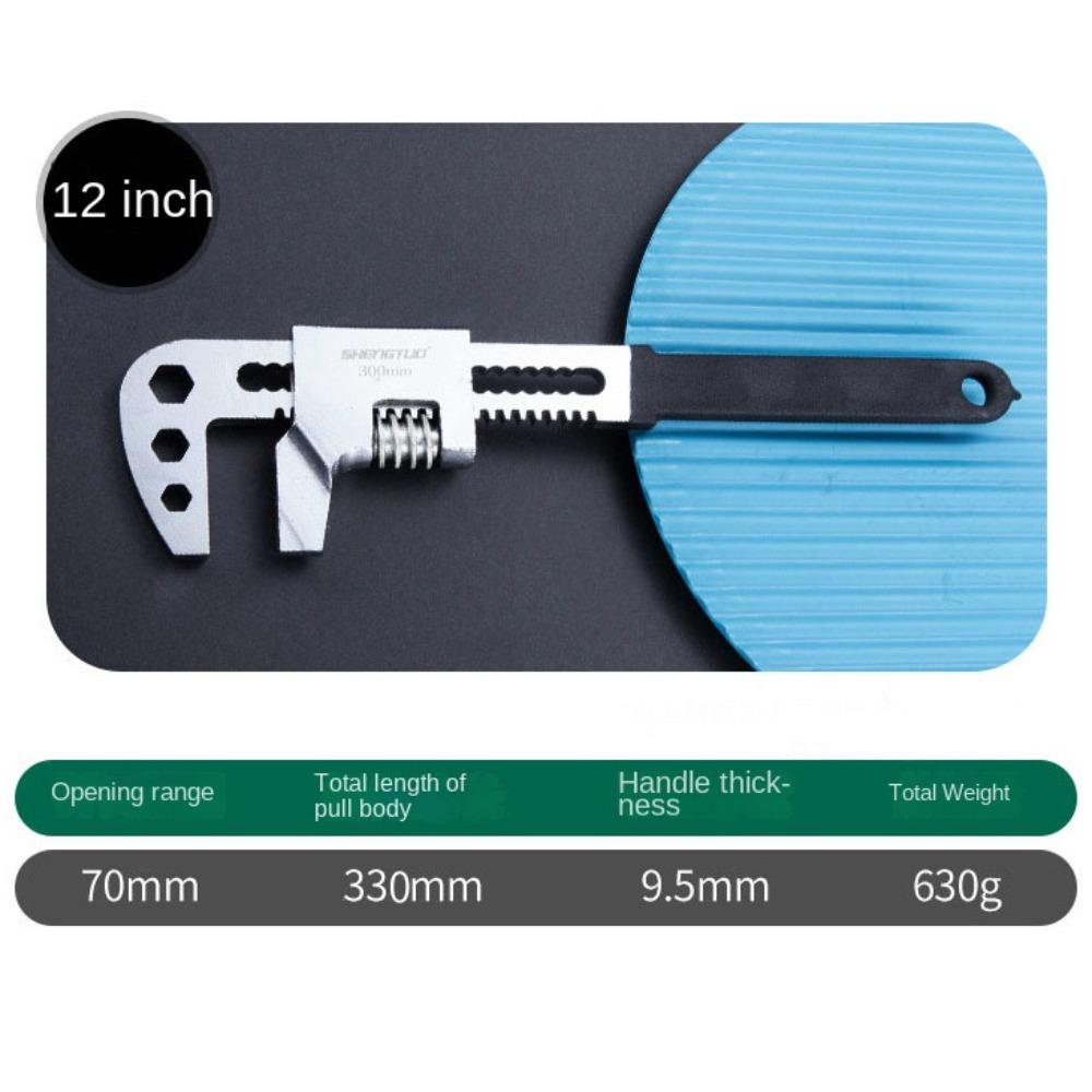 Multifunction Adjustable Wrench Versatile Bathroom Sink Wrench Household Large Open End F-Type Spanner Bathroom Pipe Repair Tool