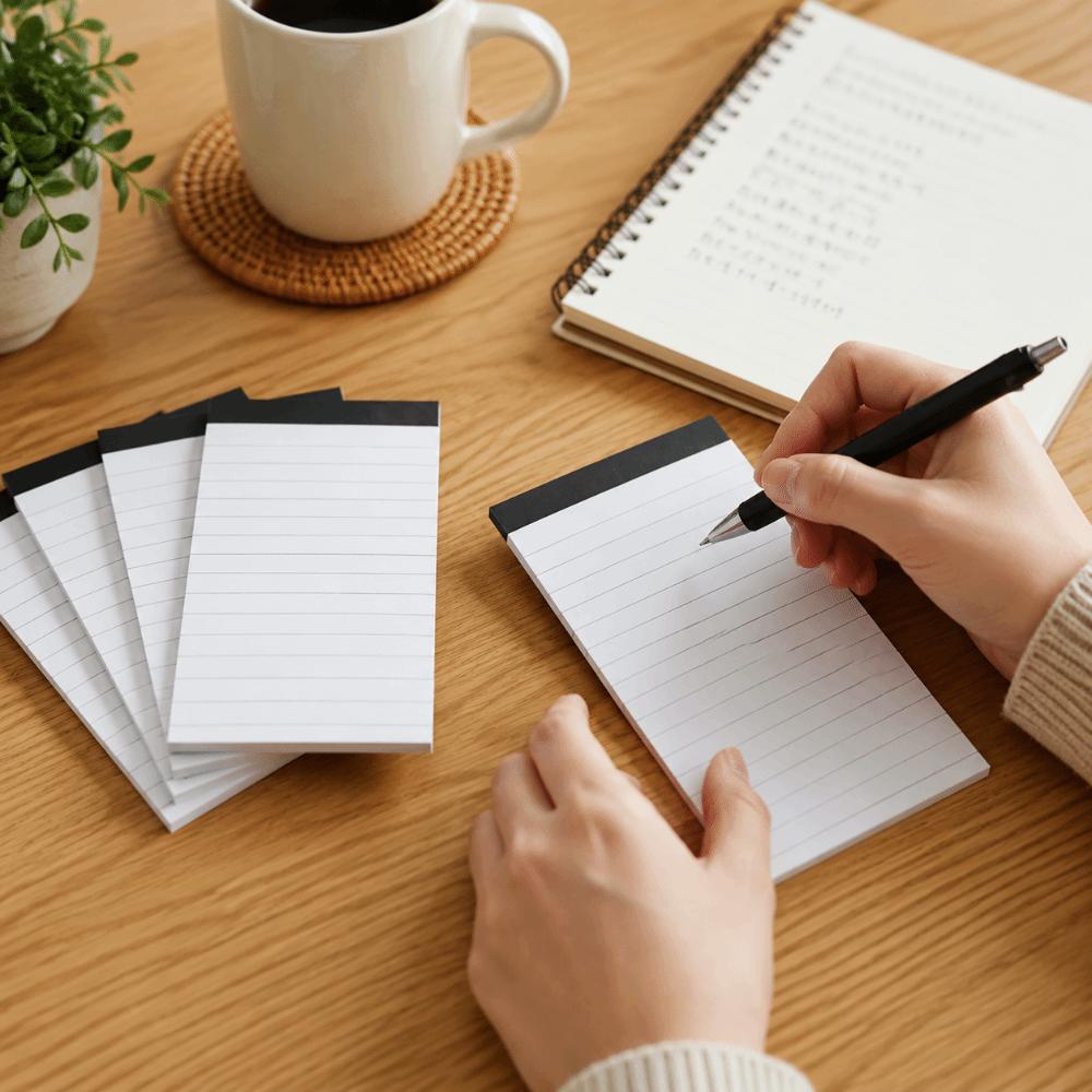 5 pz Blocchetti Vuoti A7 30 Fogli Tavolette per Scrittura Blocchetto Memo Orizzontale Portatile Ufficio