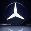 Car Front Grill Logo Light 3D LED Badge For Mercedes Benz W447 V-class VITO Emblem Luminous Decorative Light