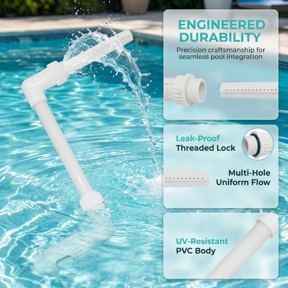 Compact Pool Waterfall Fountain PVC Material Waterfall Sprinkler Durable Pool Fountain Sprayer