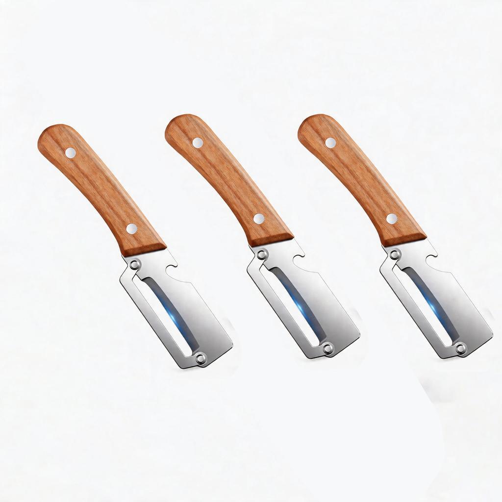1/3/5/10pcs Stainless Steel Peeler with Wooden Handle for Peeling and Slicing Fruits and Vegetables Durable and Smooth Operation
