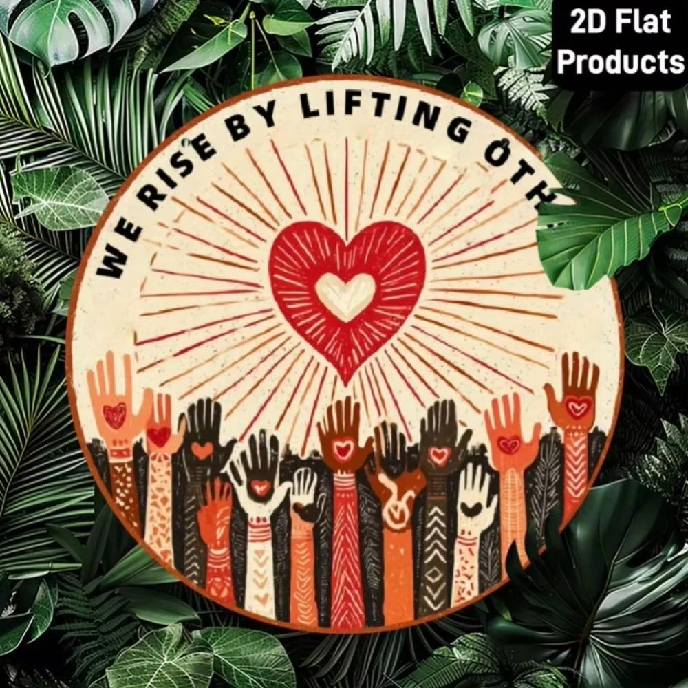 

Vintage Metal Wall Art Round Sunburst Heart Sign 40x30cm світло-зелений колір