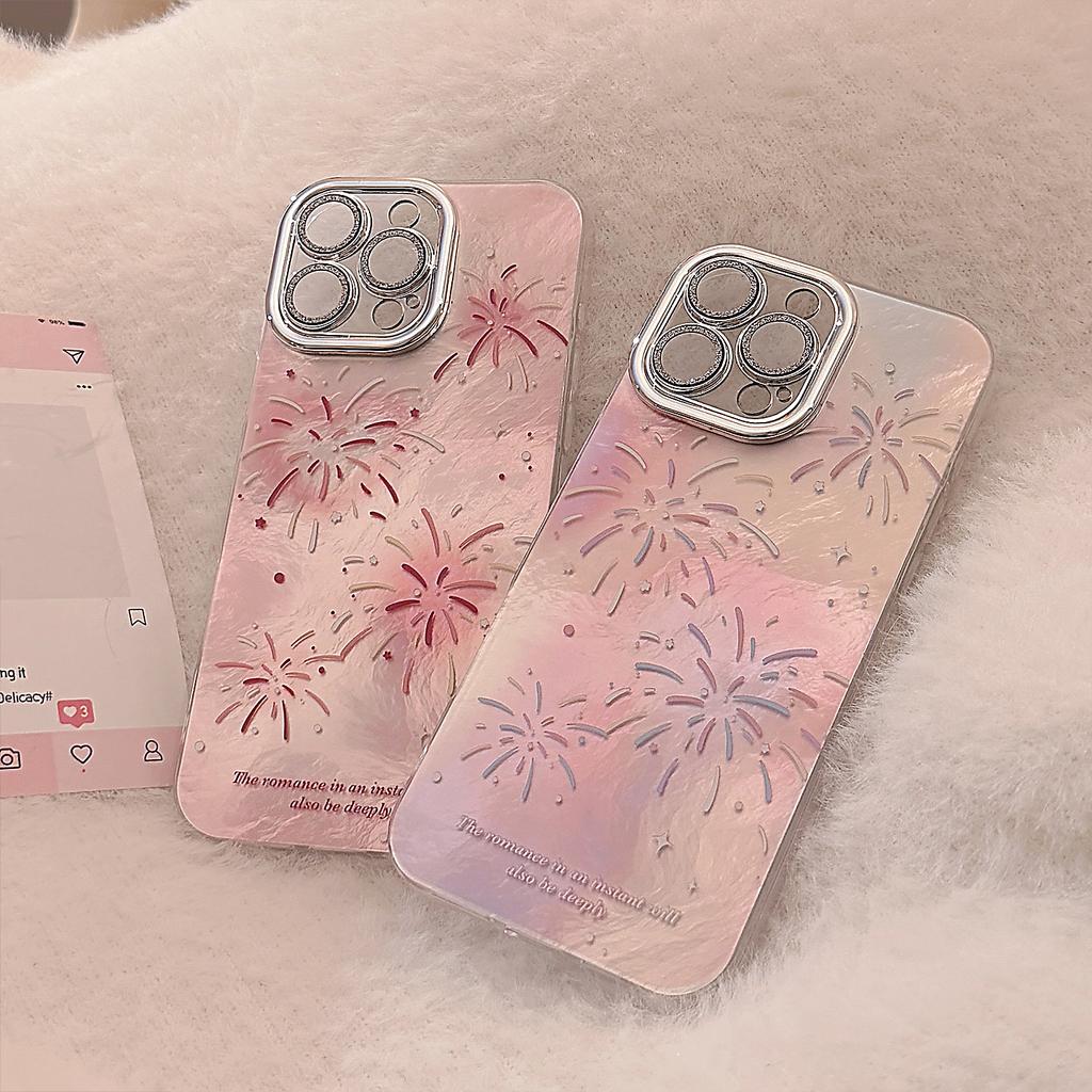 New Year's fireworks smudge suitable for Apple 16 mobile phone case iphone15promax dream 14 all-inclusive 13 glitter 17