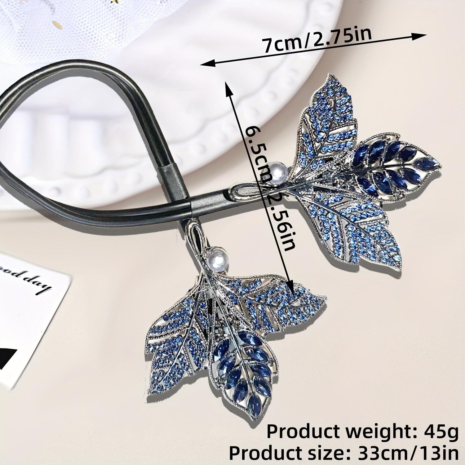 

Элегантная плойка для волос с листьями и цветами из страз, винтажная, простая в использовании для стильных локонов, идеально подходит для ухода за женскими волосами