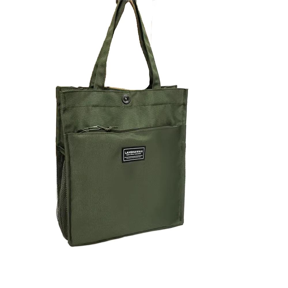 

Повседневная холщовая сумка через плечо из ткани Оксфорд, портативная сумка для документов, мужская сумка-тоут для поездок на работу, для ежедневного использования зелёный