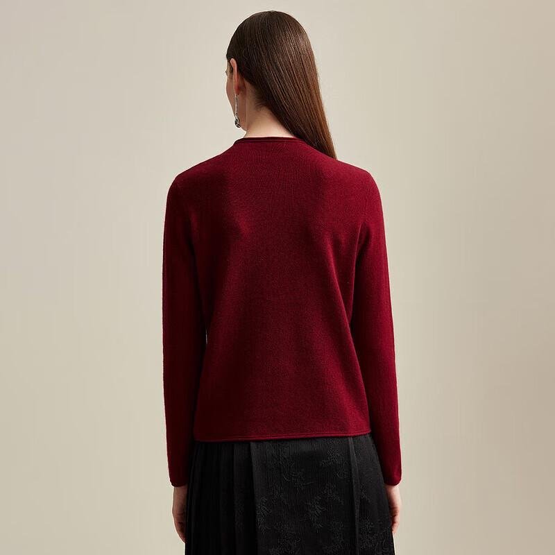 Zhaojun Women's Mock Neck Pure Cashmere Sweater