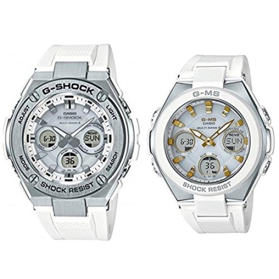 Casio x Adult Pair No Battery Replacement Solar Watches G-Shock Baby-G Watches, Required! Radio-Controlled Powered, High-Performance Analog-Digital