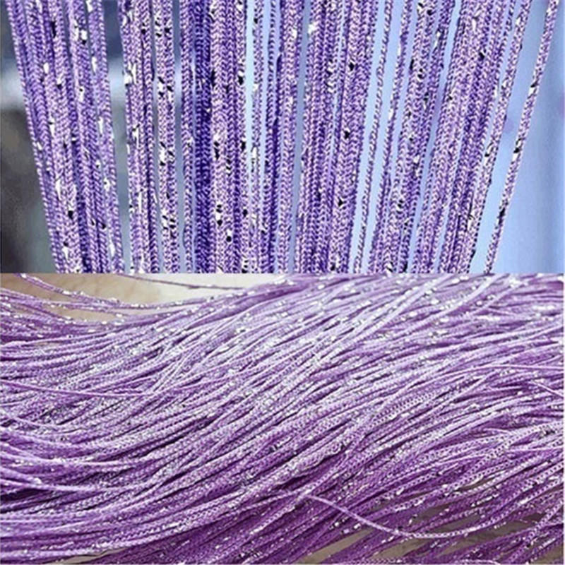 Fashion Fly Screen Fringe Tassel Curtain String Sparkle Curtains Room Divider Door Window Decor