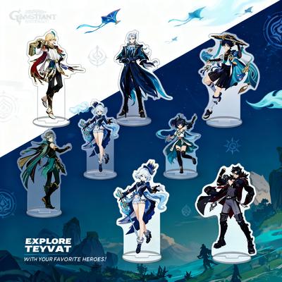 Durable 15cm Acrylic Standee Genshin Impact Character Figures Anime Decor Game Merchandise Collection Display Model