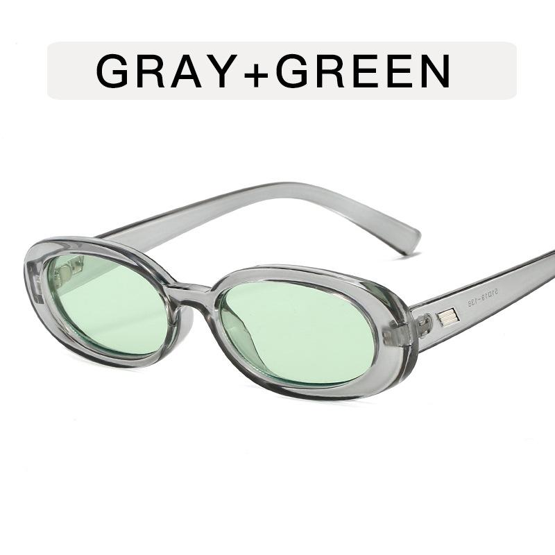 Oval Shape Sun Glasses for Men European American Style Designer Sunglasses Women Vintage Anti-glare Women Sunglass