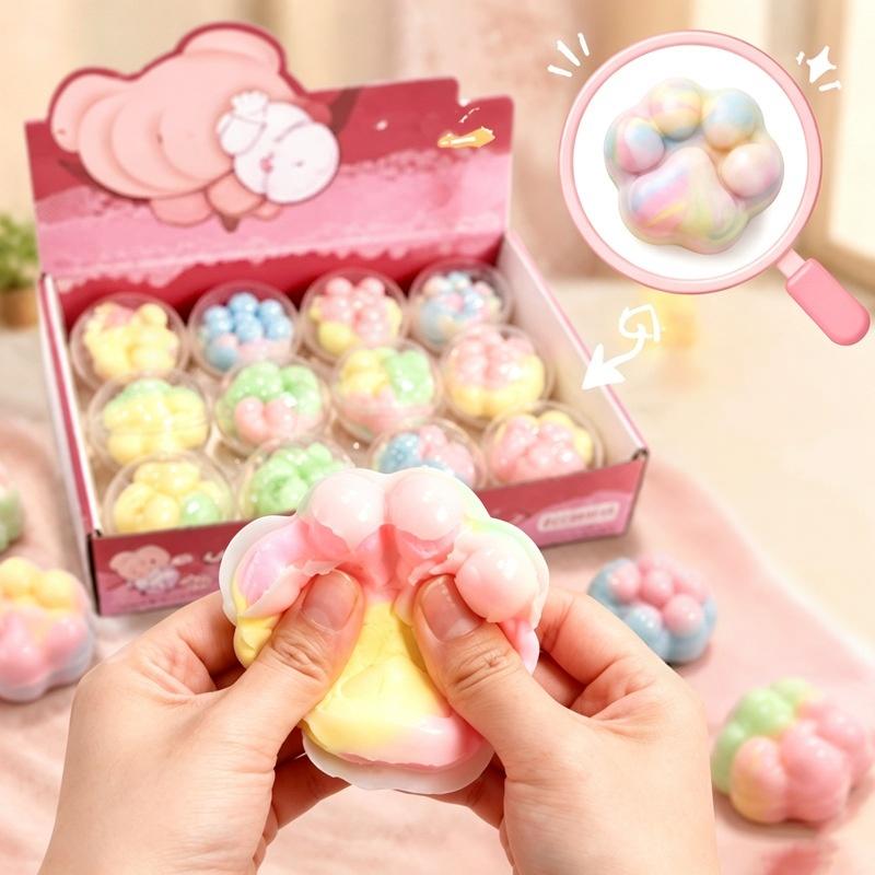 Multiple Series Squeezable Stress Balls Slow Rebound Wax Skin Squeeze Toy Adult Sensory Fidget Toy Soothing Relieving Stress