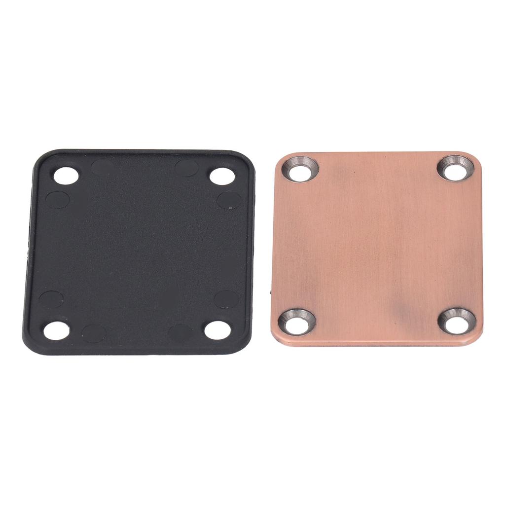 Guitar Neck Plate 4 Bolt with Screws for Telecaster Electric Bass Replacement Supplies Repair Parts