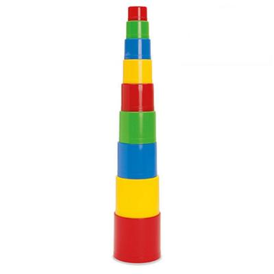 Conjunto de empilhamento de copos Dantoy B 9 peças, cores sortidas, 1 conjunto, produtos coreanos para bebés