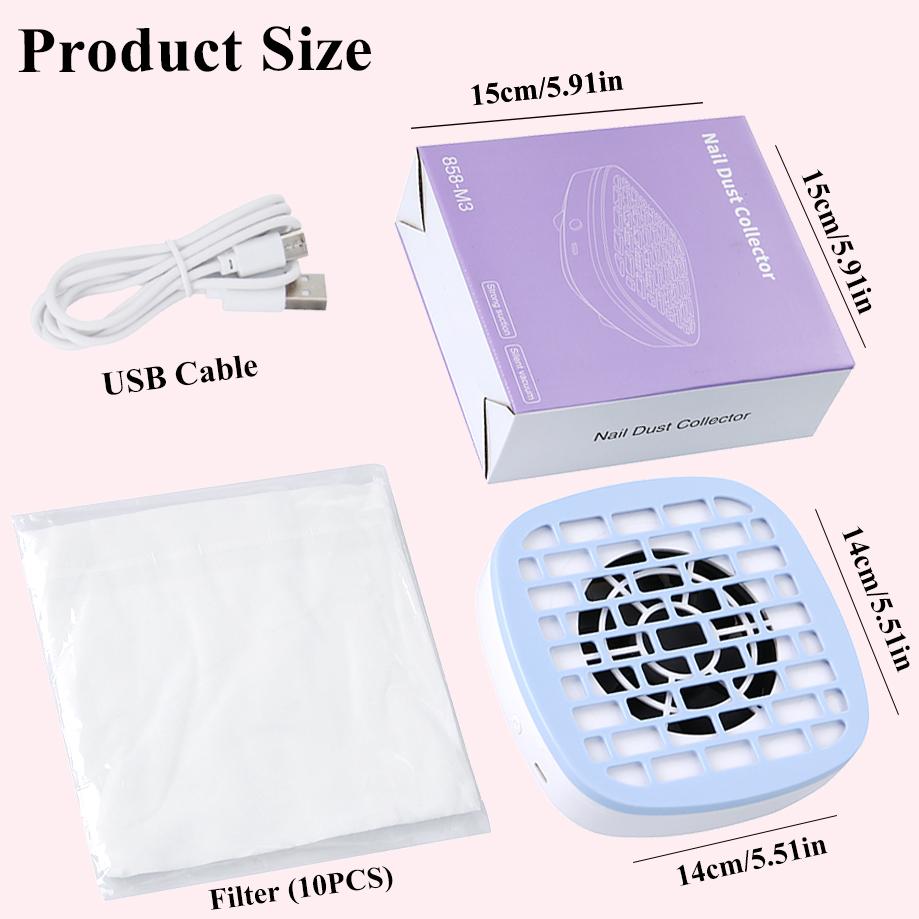 New Nail Dust Collector Extractor Fan For Manicure Machine Powerful Nail Vacuum Cleaner With Remove Paper Filter Nail Equipment