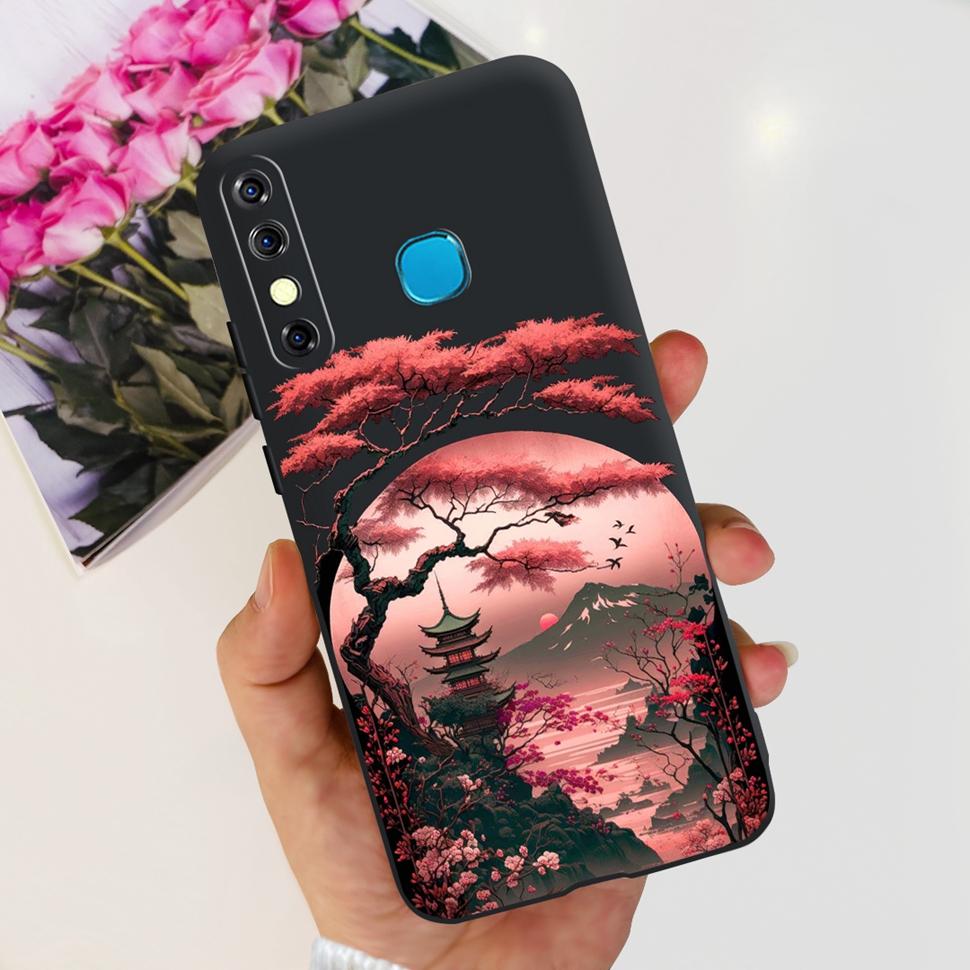 For Infinix Hot 8 2019 Case Cute Panda Butterfly Soft TPU Phone Case For Infinix Hot 8 Hot8 Back Cover X650C X650B Coque Bumper