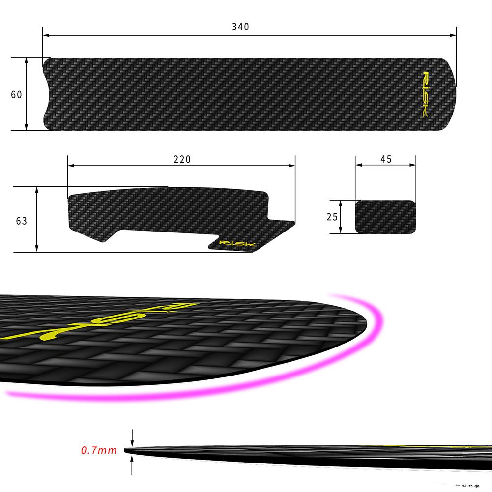 2022 New Protector Sticker Chainstay 340x60mm/220x63mm/45x25mm
