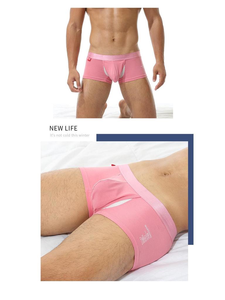 Ανδρικά Βαμβακερά Μποξεράκια Space Capsule - Αναπνέοντα, Με Μέση Ύψους, Μονόχρωμα, Μεγάλα Μεγέθη