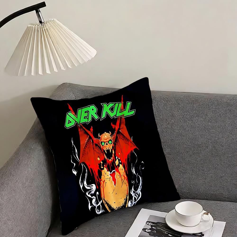 O-Overkill Band Cushion Cover Pillowcase Ultra Soft Skin Friendly Fabric Cloud Like Comfort & Concealed Zipper