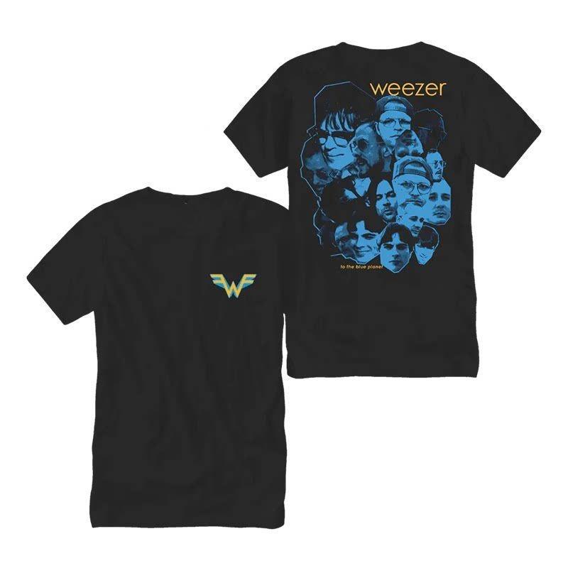 

Weezers Alternative Rock American Vintage Streetwear Loose Shortsleeved Pure Cotton Tshirt for Both Men and Women 4XL