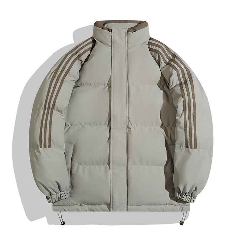 2024 Men's Trendy Windproof Cotton Jacket: Thick, Warm, Stand Collar Outerwear for Autumn/Winter