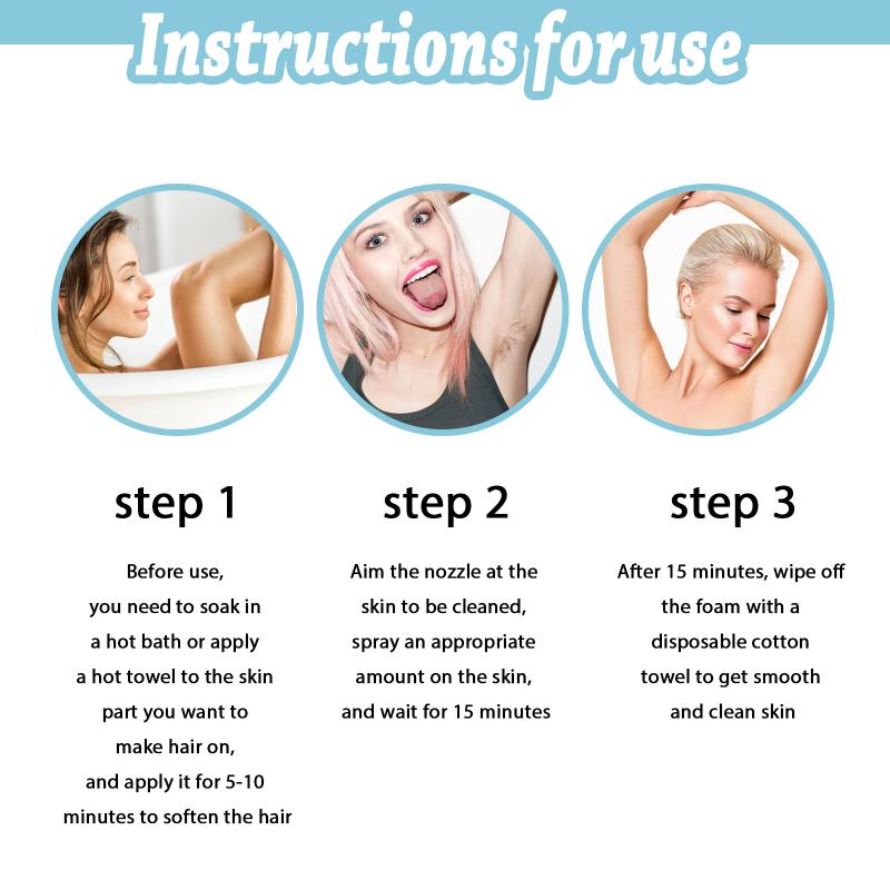 Body Hair Removal Spray 20ML Moisturizing Soothing Gentle Skin Care Slows Regrowth Home Spa Convenient Epilation