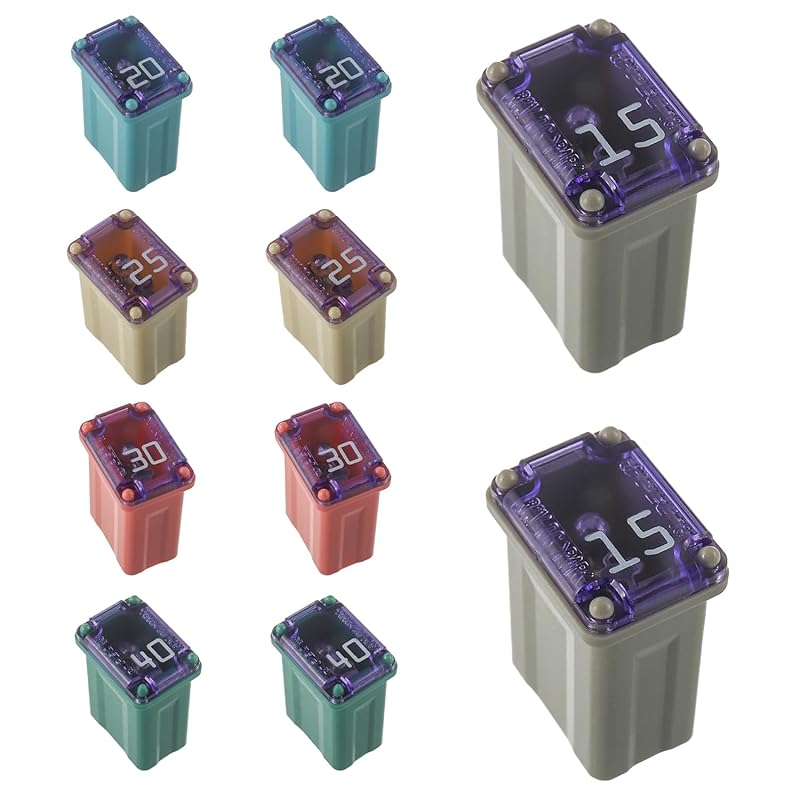 15A 20A 25A 30A 40A 32V FMM MCASE Micro Cartridge Fuses Low-Profile Fuses Kit(Pack of 10pcs)