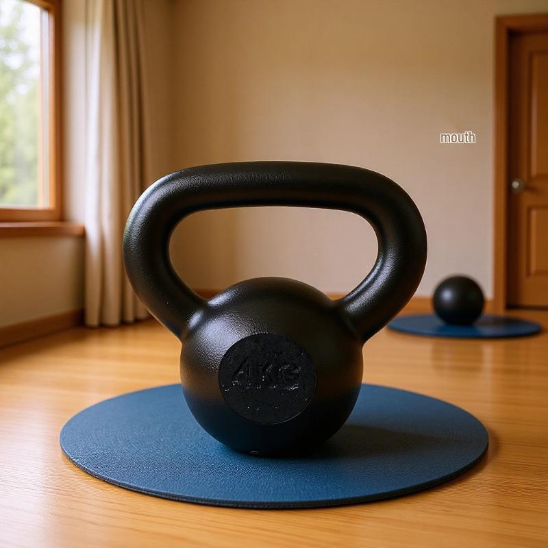 Coated Cast Iron Kettlebell For Women & Men - 4KG 8KG 10KG, Home Use/Professional Heavy Weight Exercise