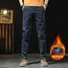 2024 New Spring and Autumn Plush/Regular High end Men's Casual Pants Slim fit Straight leg Western Pants Trendy Long Pants