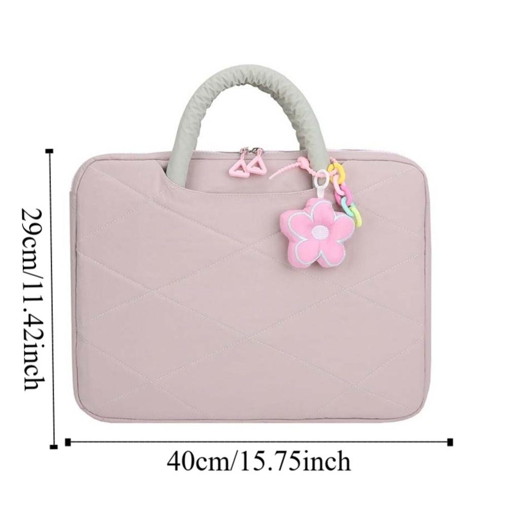 Handle Style Computer Handbag With Flower Pendant Laptop Bags Laptop Case Laptop Sleeve  Office