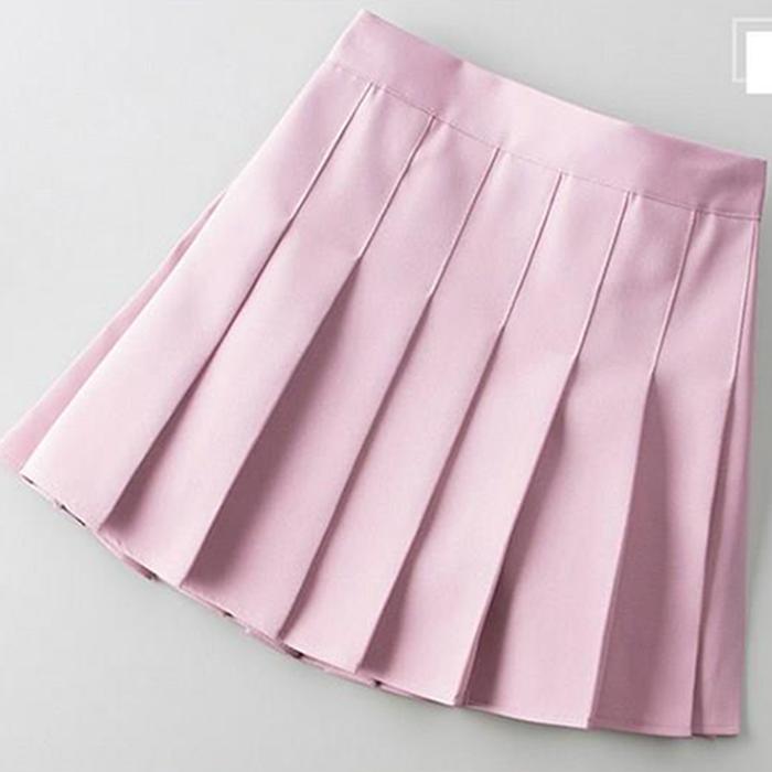 Sommar Vardaglig 4-8 10 12 År Barn Skola Enfärgad Träning Danskjol med Shorts Plisserad Rutig Kjol för Babyflicka